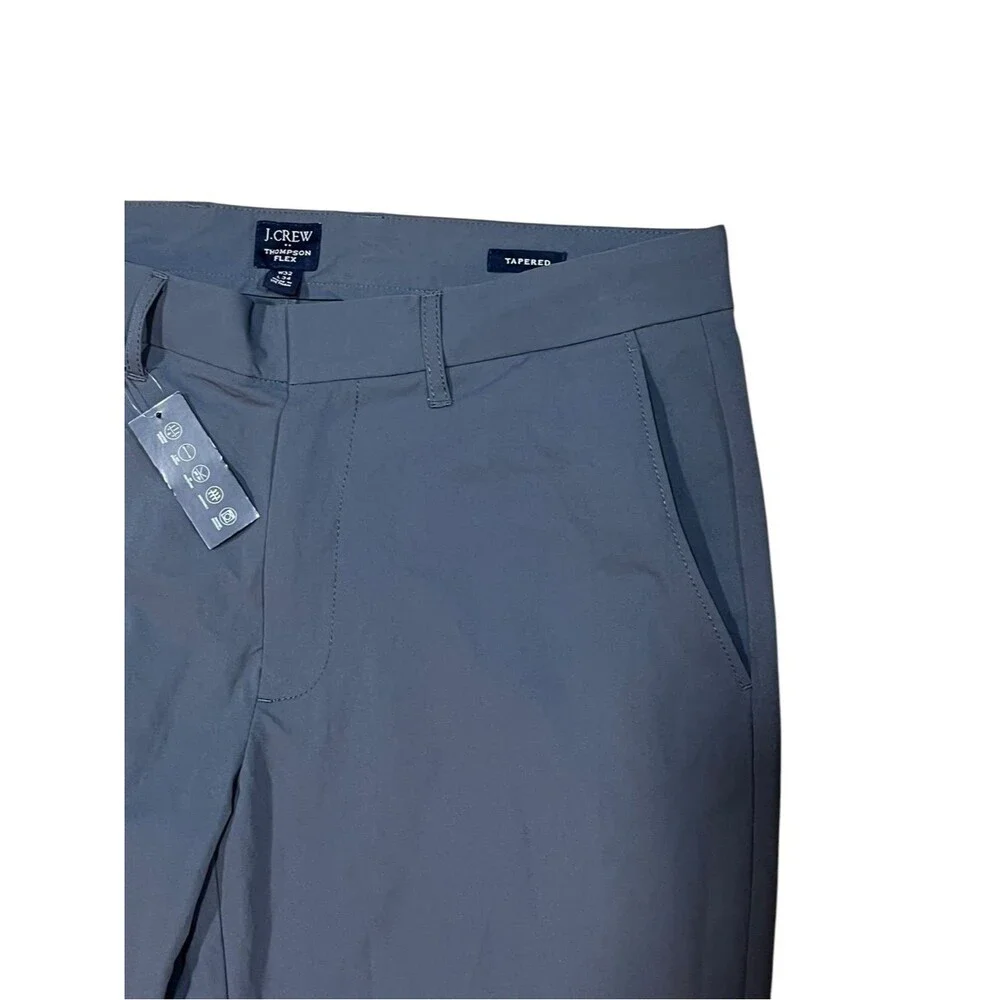 J. Crew Hiking Pants Thompson Tech Tapered Slate Blue Preppy Golf Casual 32 x 34